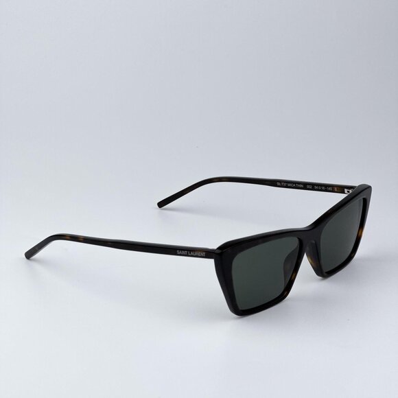 Saint Laurent SL737 MICA THIN 002 Women BRAND NEW Sunglasses Havana Grey Cat Eye main image 10